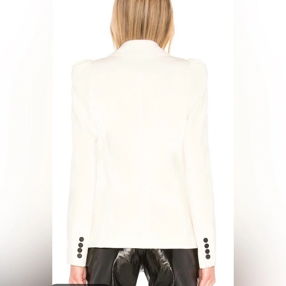 NWT Smythe Box Pleat Blazer White Size 4